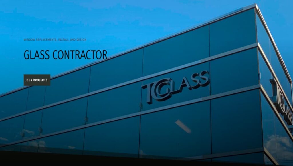 TC Glass website homepage